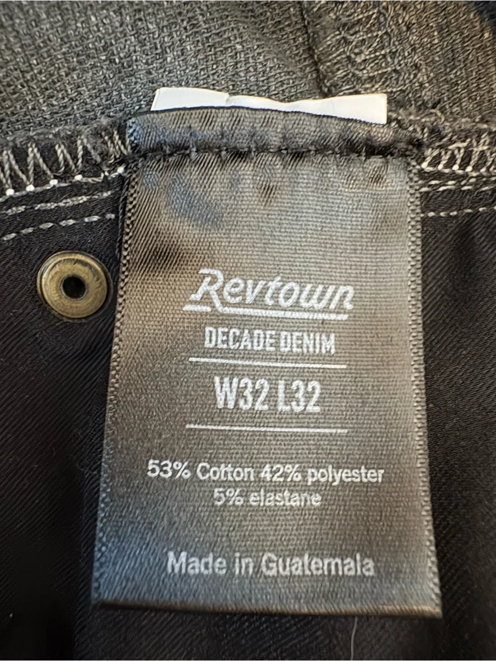 Revtown Sharp Gray Performance Stretch Jeans Men’s W32 L32